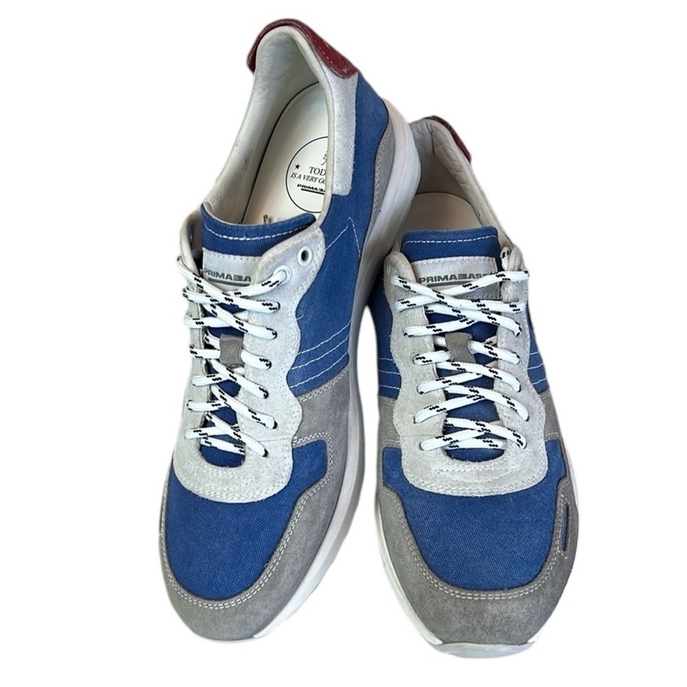 PrimaBase Men’s Low Top Lace Up Suede/Leather Casual Sneaker Size EU 44
